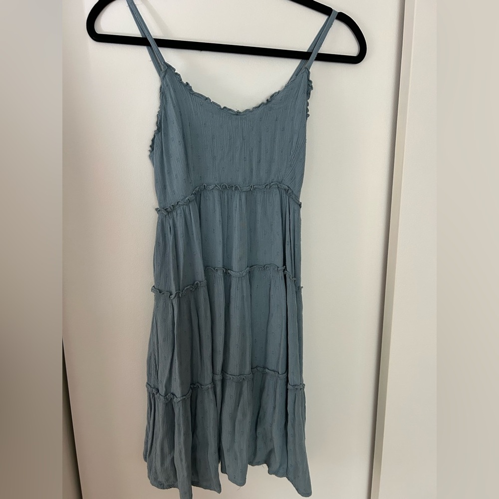 Blue Sleeveless Mini Dress